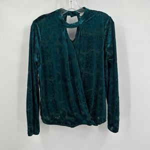 Finn & Grace‎ Womens Pullover Top Size S Burn Out Velvet Floral Whimsigoth